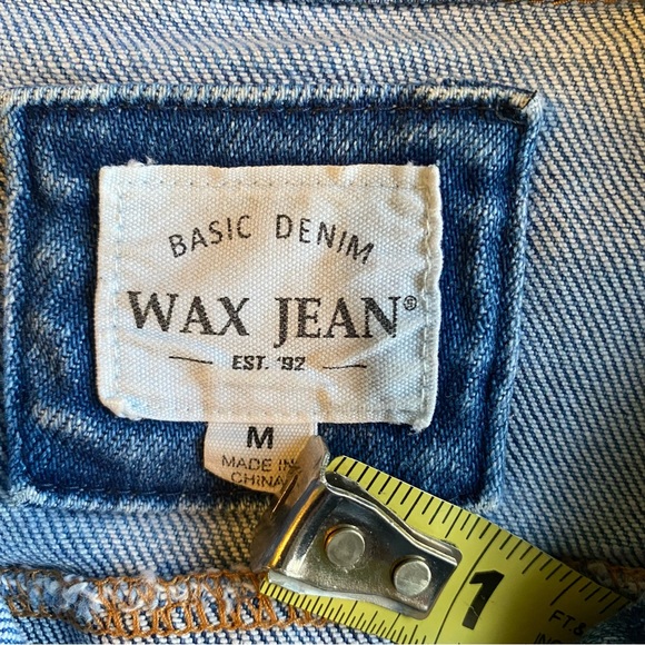 LIKE NEW Wax Jean Brand Jean Vest - Picture 3 of 4